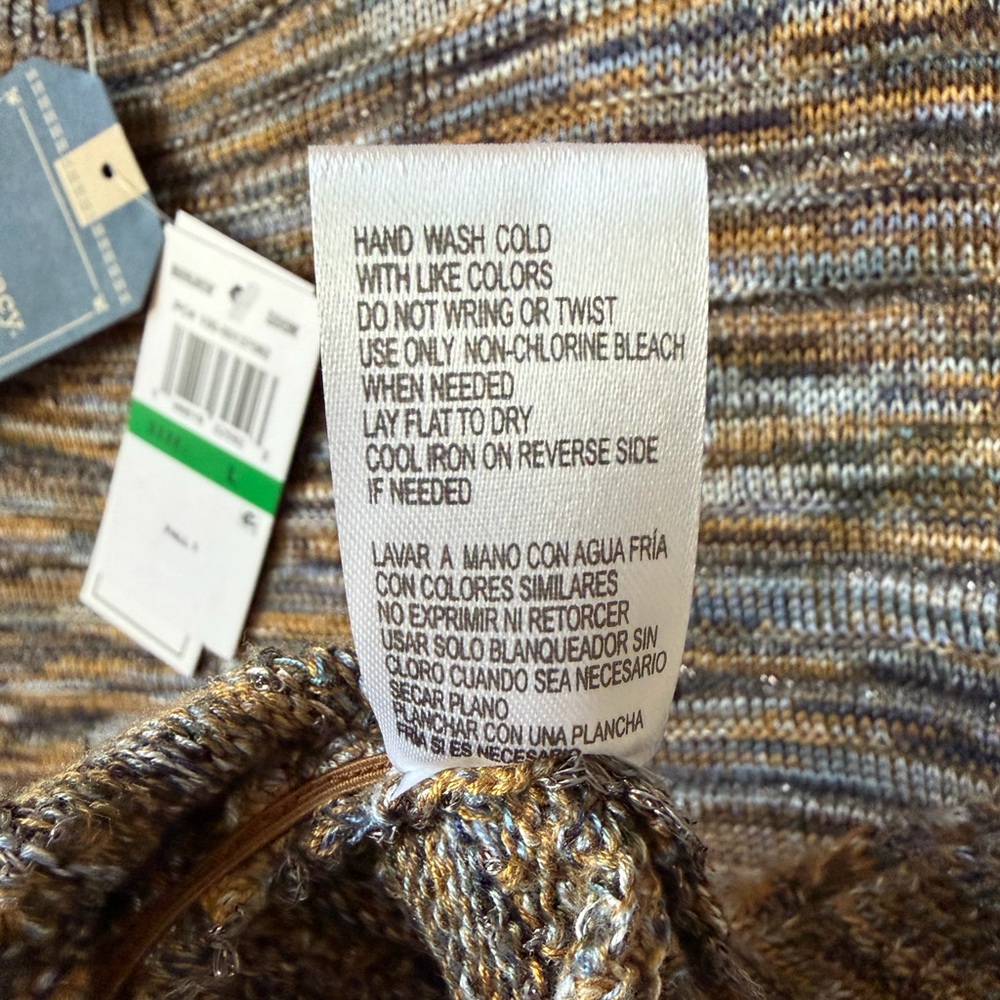 Democracy Sleeveless Knit Top Size Large Multicolor Ruched Sides NWT - Picture 12 of 16